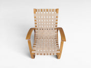 Functionalist_Bentwood_Lounge_Chair_by_Jan_Vaněk_with_Ivory_Woven_Straps,_Czechoslovakia,_1930s