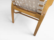 Functionalist_Bentwood_Lounge_Chair_by_Jan_Vaněk_with_Ivory_Woven_Straps,_Czechoslovakia,_1930s