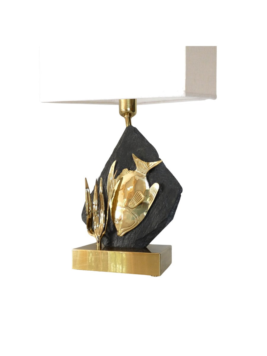 Sculptural_Brass_Fish_and_Black_Stone_Lamp,_1970s
