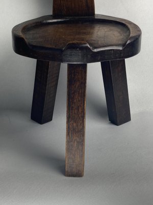 Sculptural_Brutalist_Oak_Tripod_Stool,_1960s,_Europe