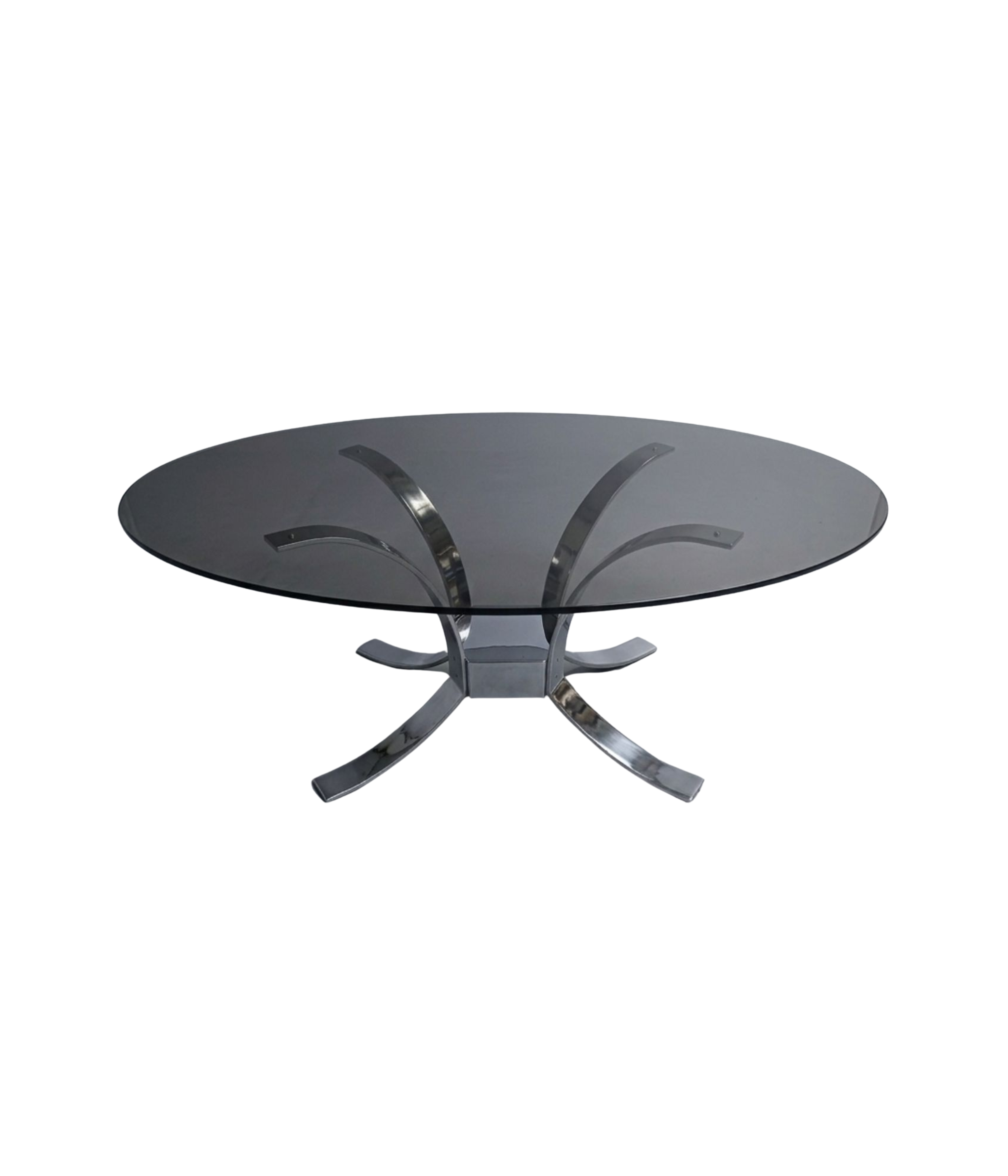 Sculptural_Chrome_and_Smoked_Glass_Dining_Table,_1970s