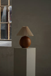 Sculptural_Dark_Wood_Sphere_Table_Lamp,_1980