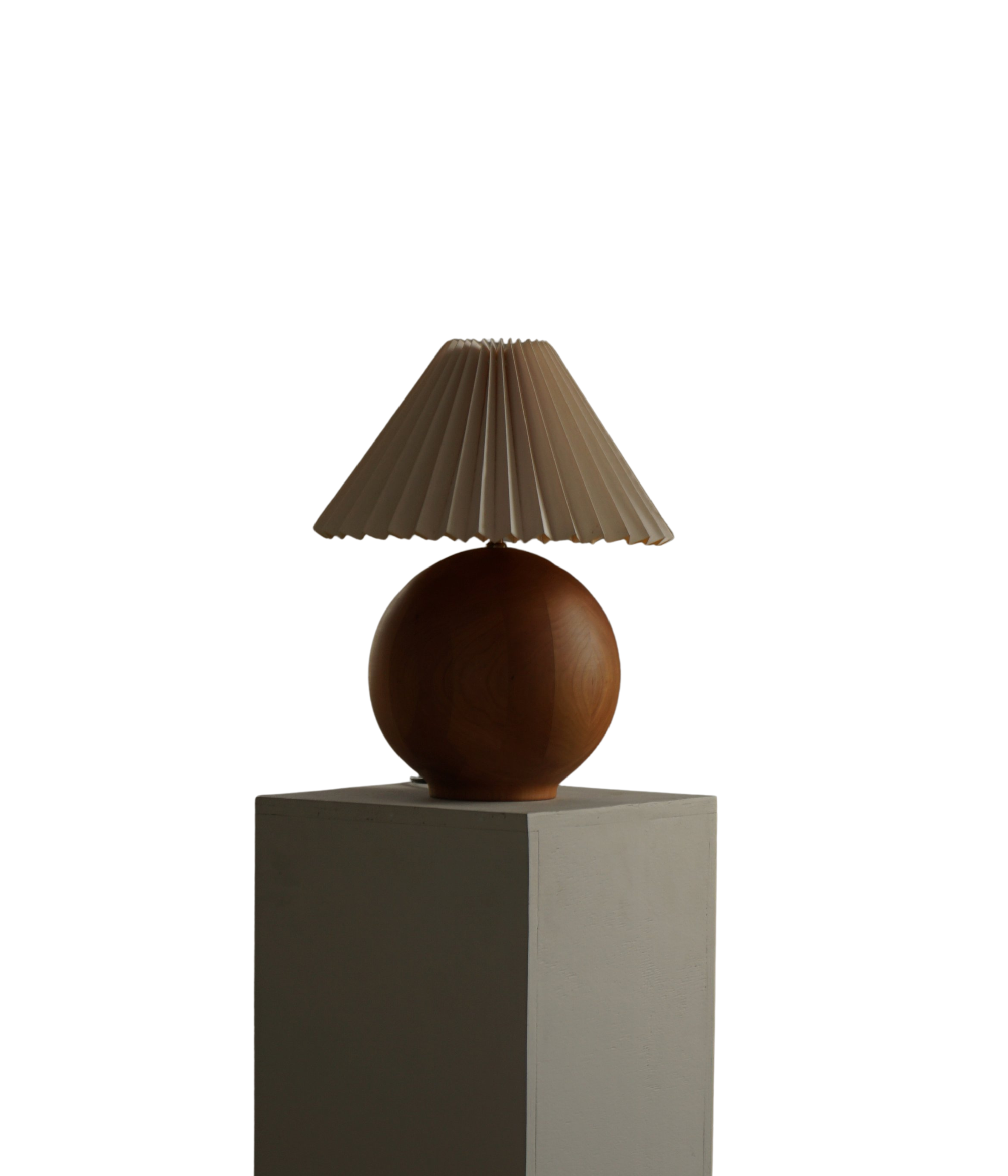 Sculptural_Dark_Wood_Sphere_Table_Lamp,_1980