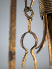 1960s_Hand-Forged_Wrought_Iron_Fireplace_Tool_Set_with_Gilt_Finish