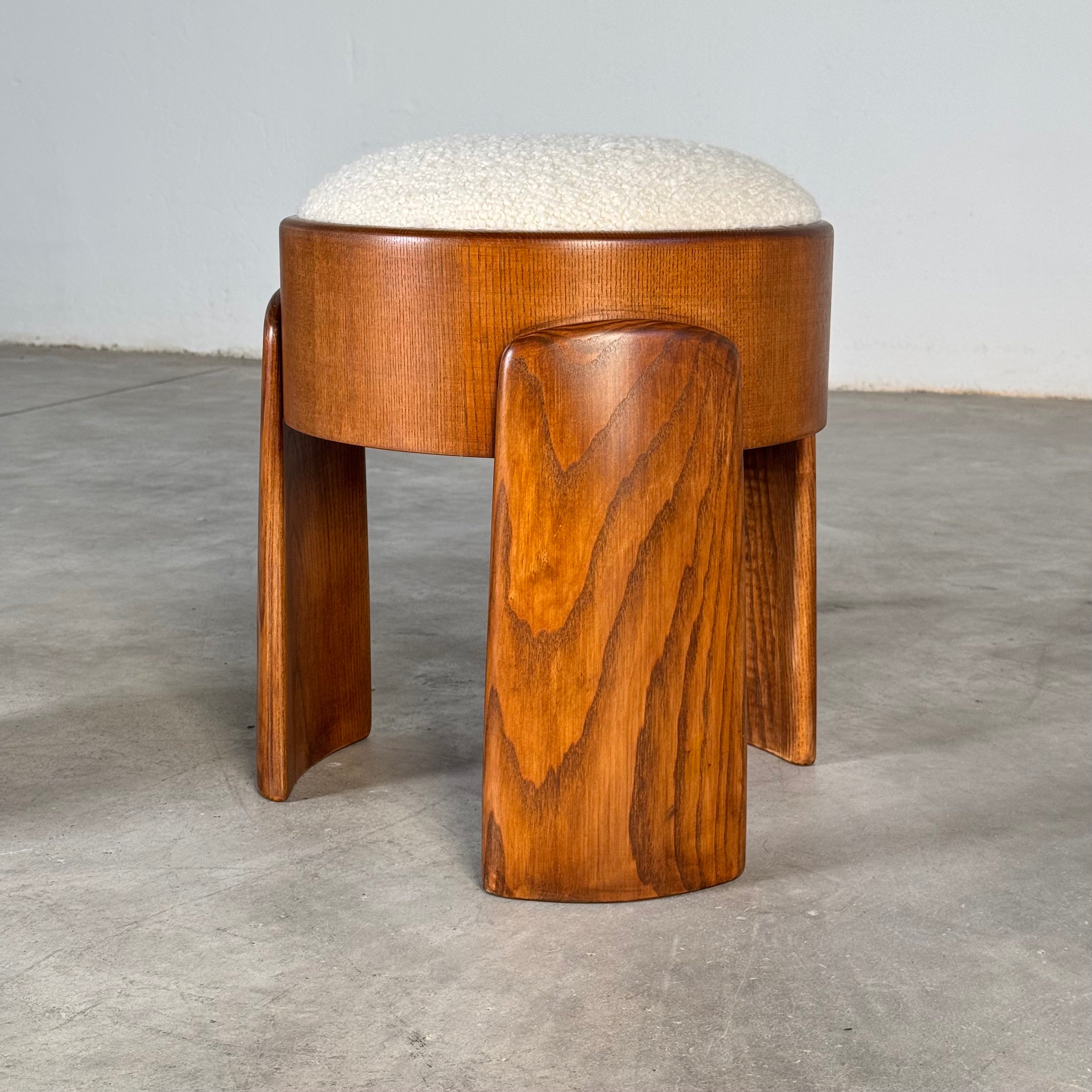 Set_of_2_Ash_Wood_Stools_with_Dedar_Milano_Bouclé_Ivory_by_FORME