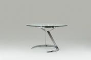 Scimitar_Dining_Set_by_Boris_Tabacoff_for_MMM,_Chrome_and_Bouclé_Dining_Suite,_France,_1971
