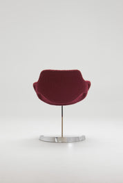 Scimitar_Dining_Set_by_Boris_Tabacoff_for_MMM,_Chrome_and_Bouclé_Dining_Suite,_France,_1971