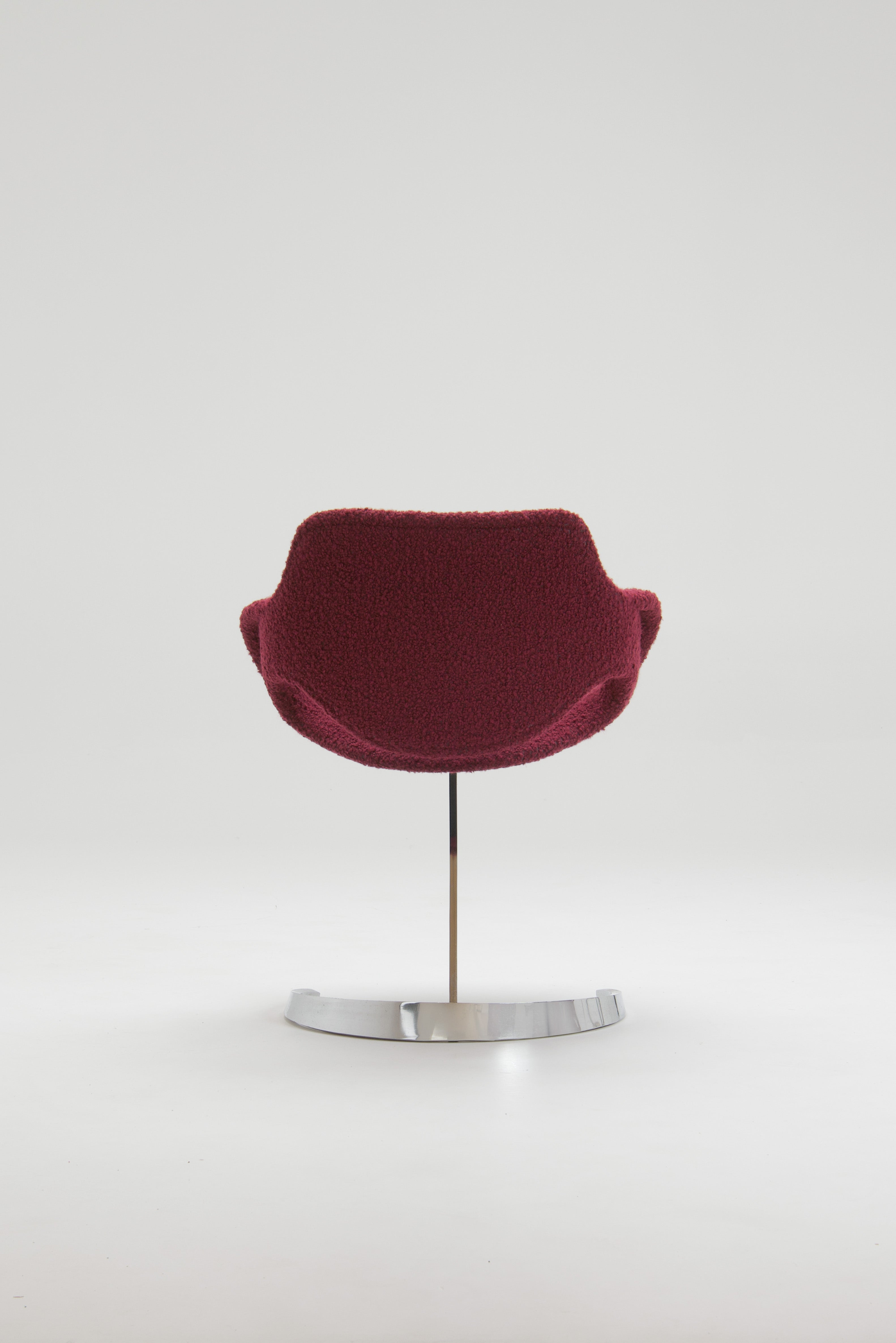 Scimitar_Dining_Set_by_Boris_Tabacoff_for_MMM,_Chrome_and_Bouclé_Dining_Suite,_France,_1971