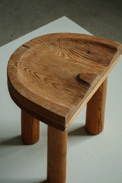 Sculptural_Swedish_Folk_Art_Pine_Stool,_Mid_Century,_1950s