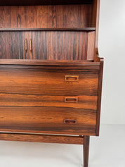 Rosewood_Secretary_Bookcase_with_Desk_by_Johannes_Sorth_for_Nexø_Møbelfabrik,_Denmark,_1966