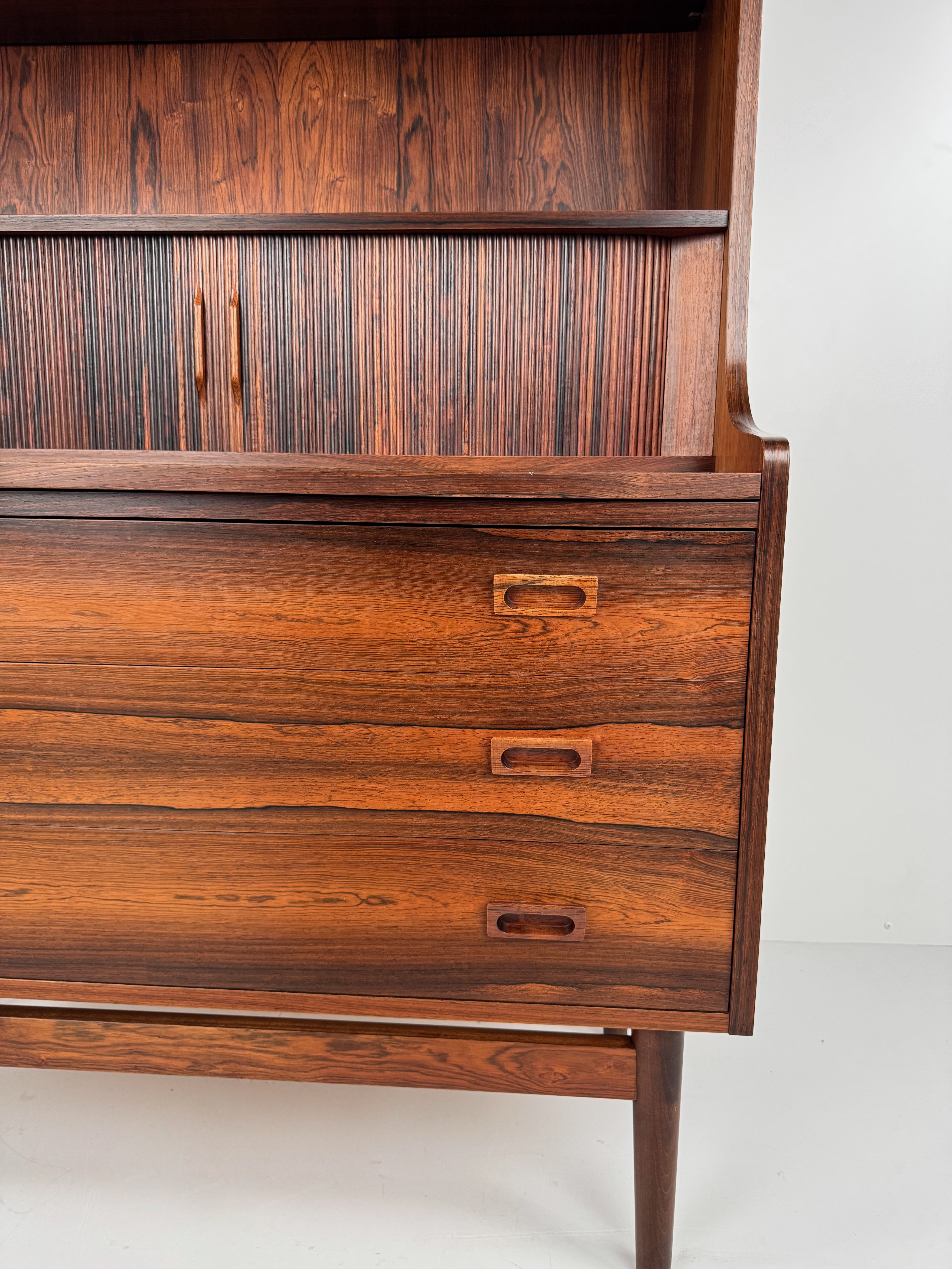 Rosewood_Secretary_Bookcase_with_Desk_by_Johannes_Sorth_for_Nexø_Møbelfabrik,_Denmark,_1966
