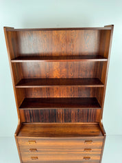 Rosewood_Secretary_Bookcase_with_Desk_by_Johannes_Sorth_for_Nexø_Møbelfabrik,_Denmark,_1966