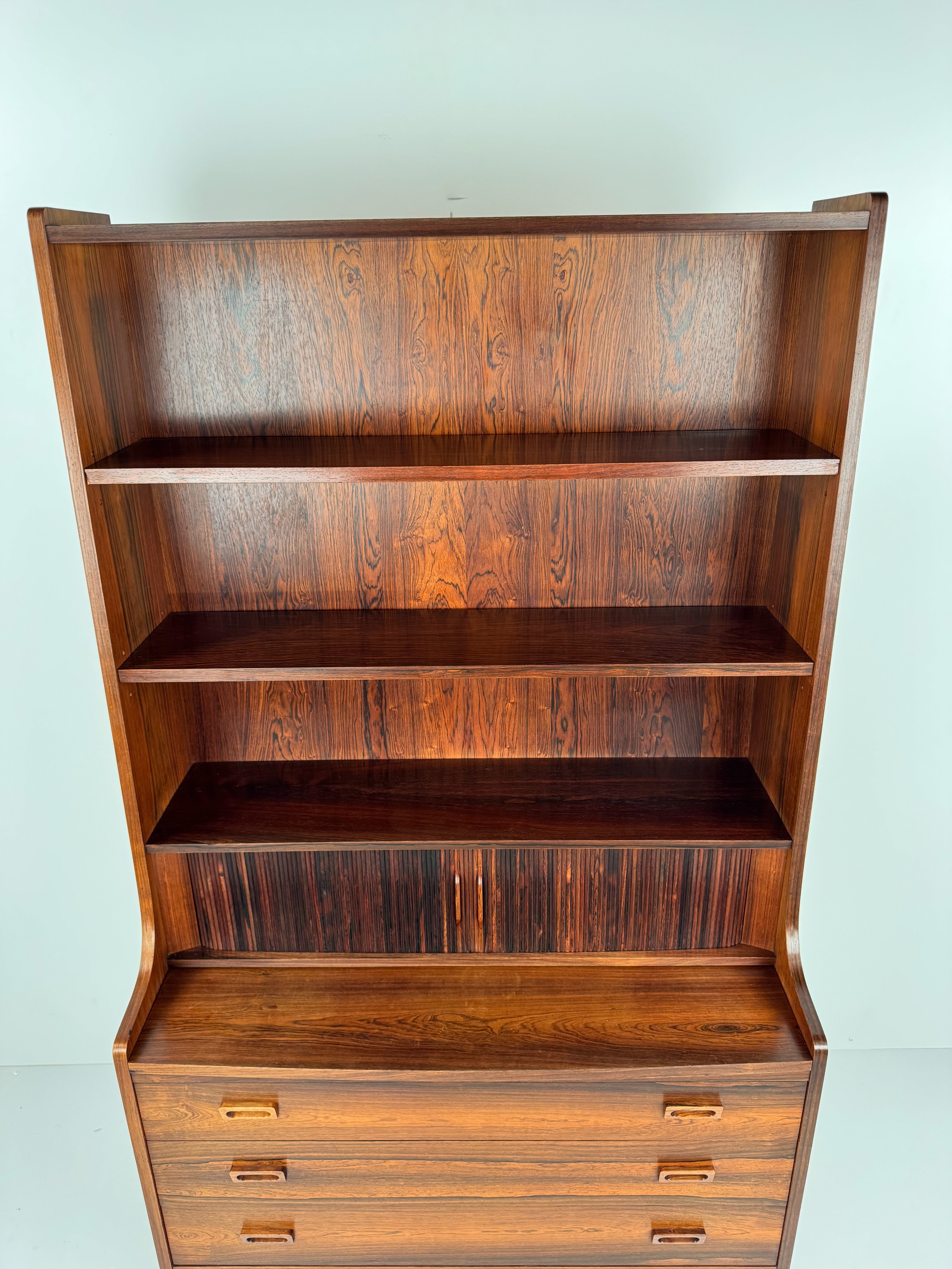Rosewood_Secretary_Bookcase_with_Desk_by_Johannes_Sorth_for_Nexø_Møbelfabrik,_Denmark,_1966