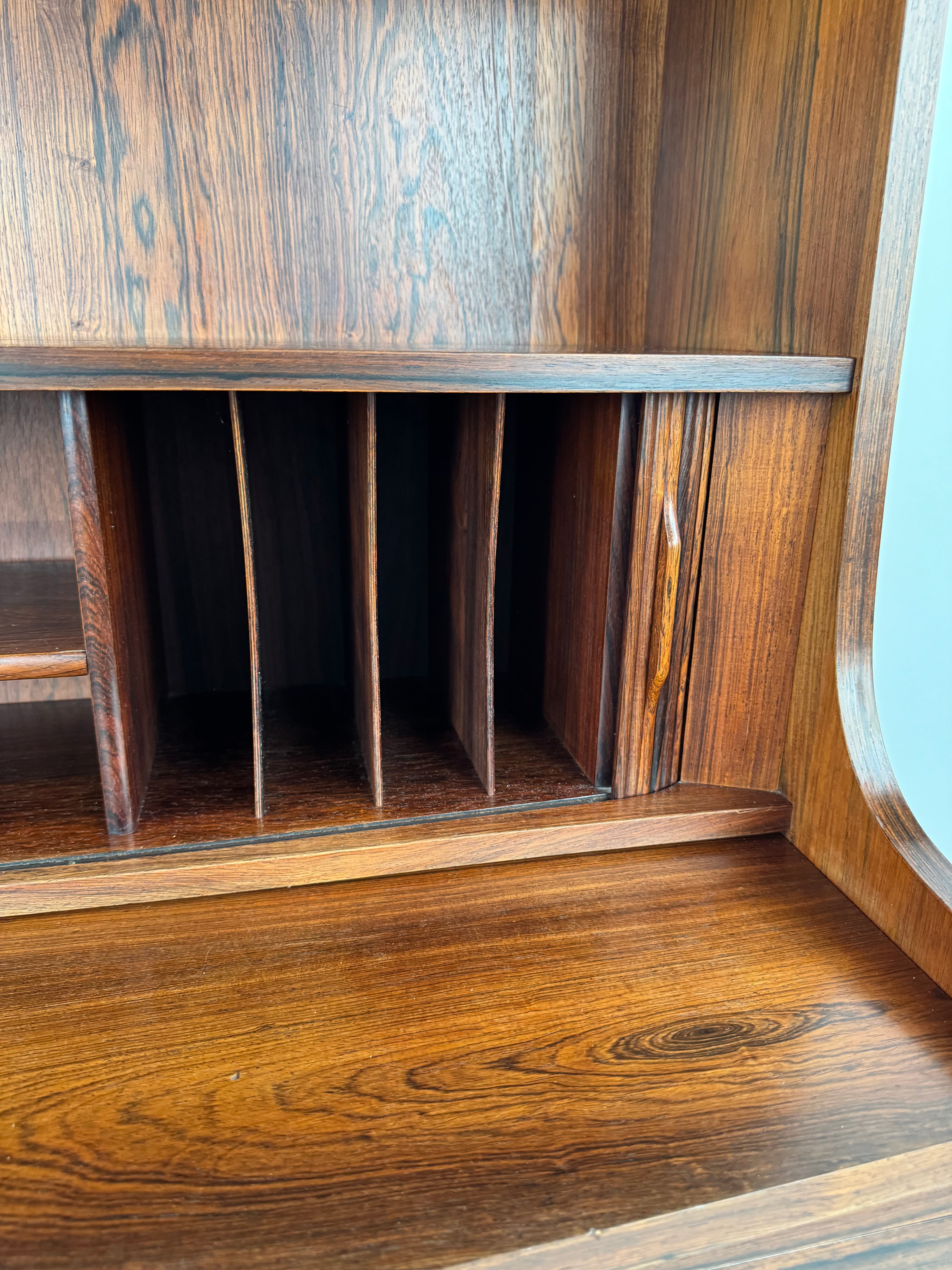 Rosewood_Secretary_Bookcase_with_Desk_by_Johannes_Sorth_for_Nexø_Møbelfabrik,_Denmark,_1966