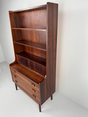 Rosewood_Secretary_Bookcase_with_Desk_by_Johannes_Sorth_for_Nexø_Møbelfabrik,_Denmark,_1966