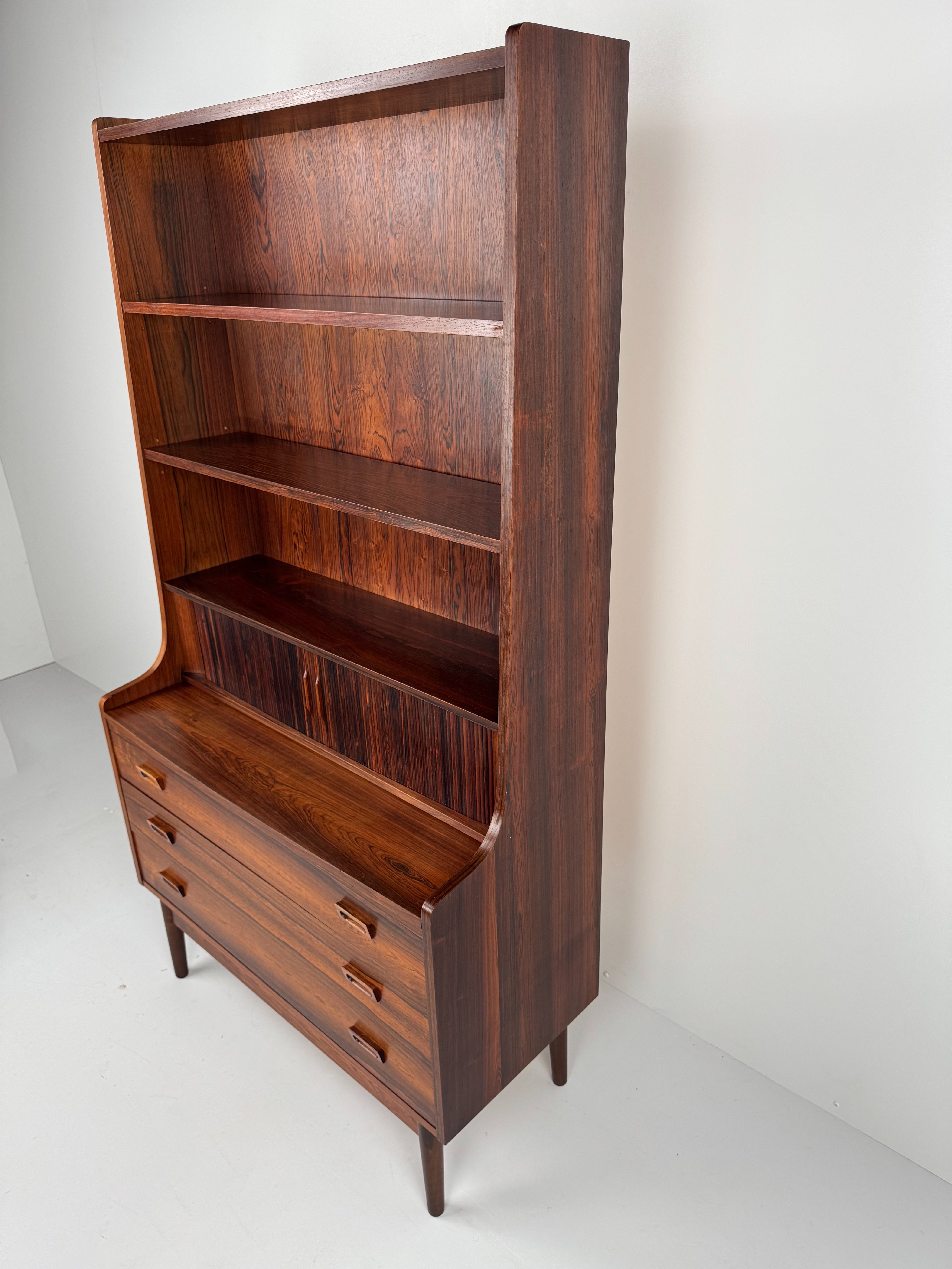 Rosewood_Secretary_Bookcase_with_Desk_by_Johannes_Sorth_for_Nexø_Møbelfabrik,_Denmark,_1966