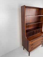 Rosewood_Secretary_Bookcase_with_Desk_by_Johannes_Sorth_for_Nexø_Møbelfabrik,_Denmark,_1966