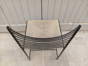 Set_of_4_Alice_Dining_Chairs_by_Giorgio_Cattelan_for_Cidue,_Metal_Frames_and_Woven_Straw_Seats,_Italian_Design