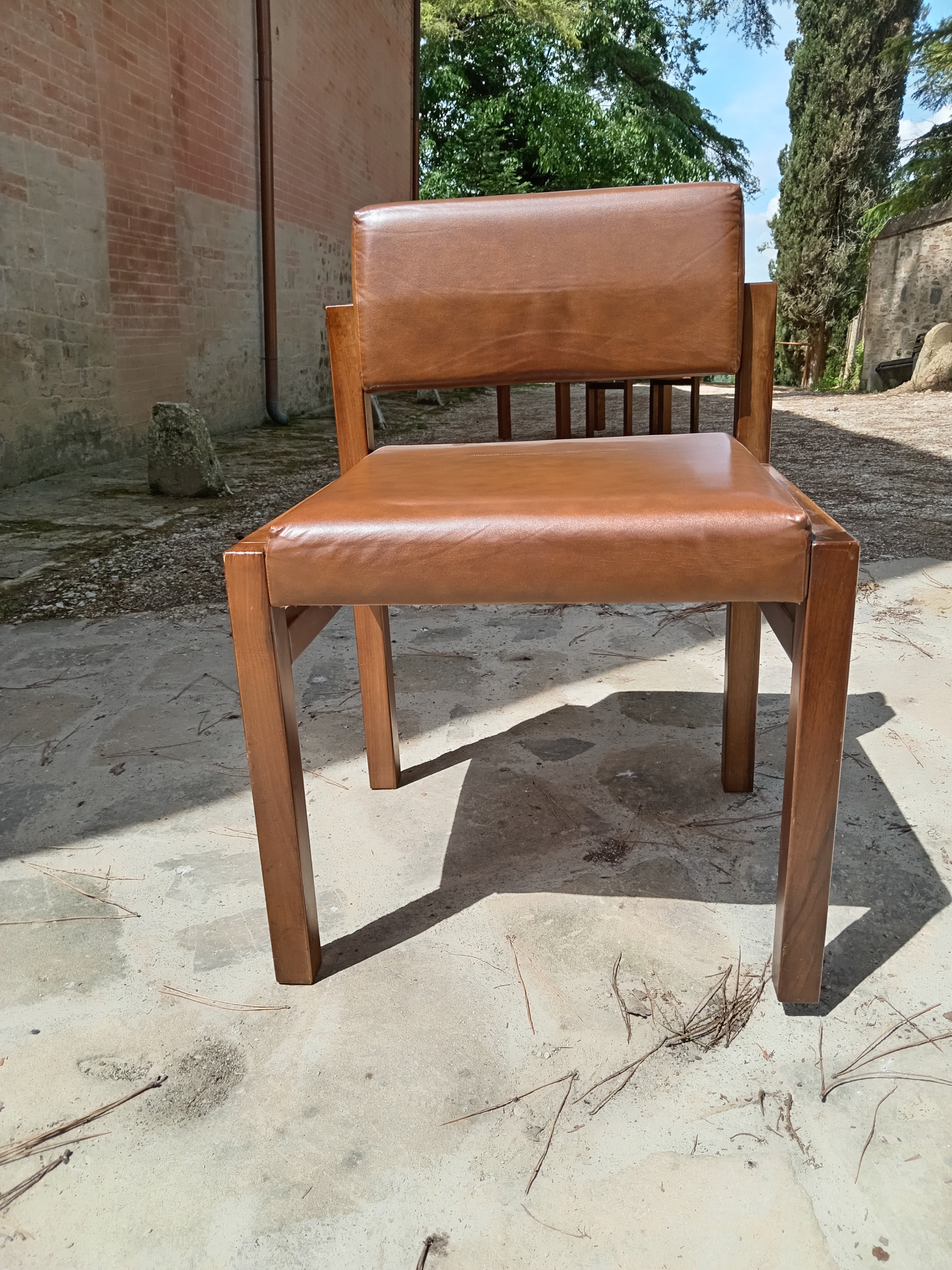 Rare_1960s_Italian_Dining_or_Game_Table_Set_by_Umberto_Brandigi,_Reversible_Square_Table_and_4_Chairs