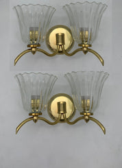 Set_of_2_Seguso_Attributed_Brass_and_Ribbed_Glass_Wall_Sconces,_Italy,_1960s
