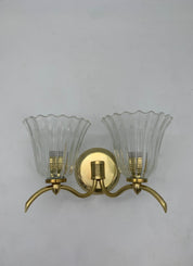 Set_of_2_Seguso_Attributed_Brass_and_Ribbed_Glass_Wall_Sconces,_Italy,_1960s