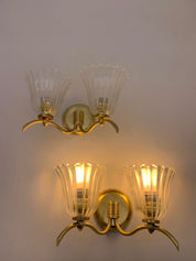 Set_of_2_Seguso_Attributed_Brass_and_Ribbed_Glass_Wall_Sconces,_Italy,_1960s
