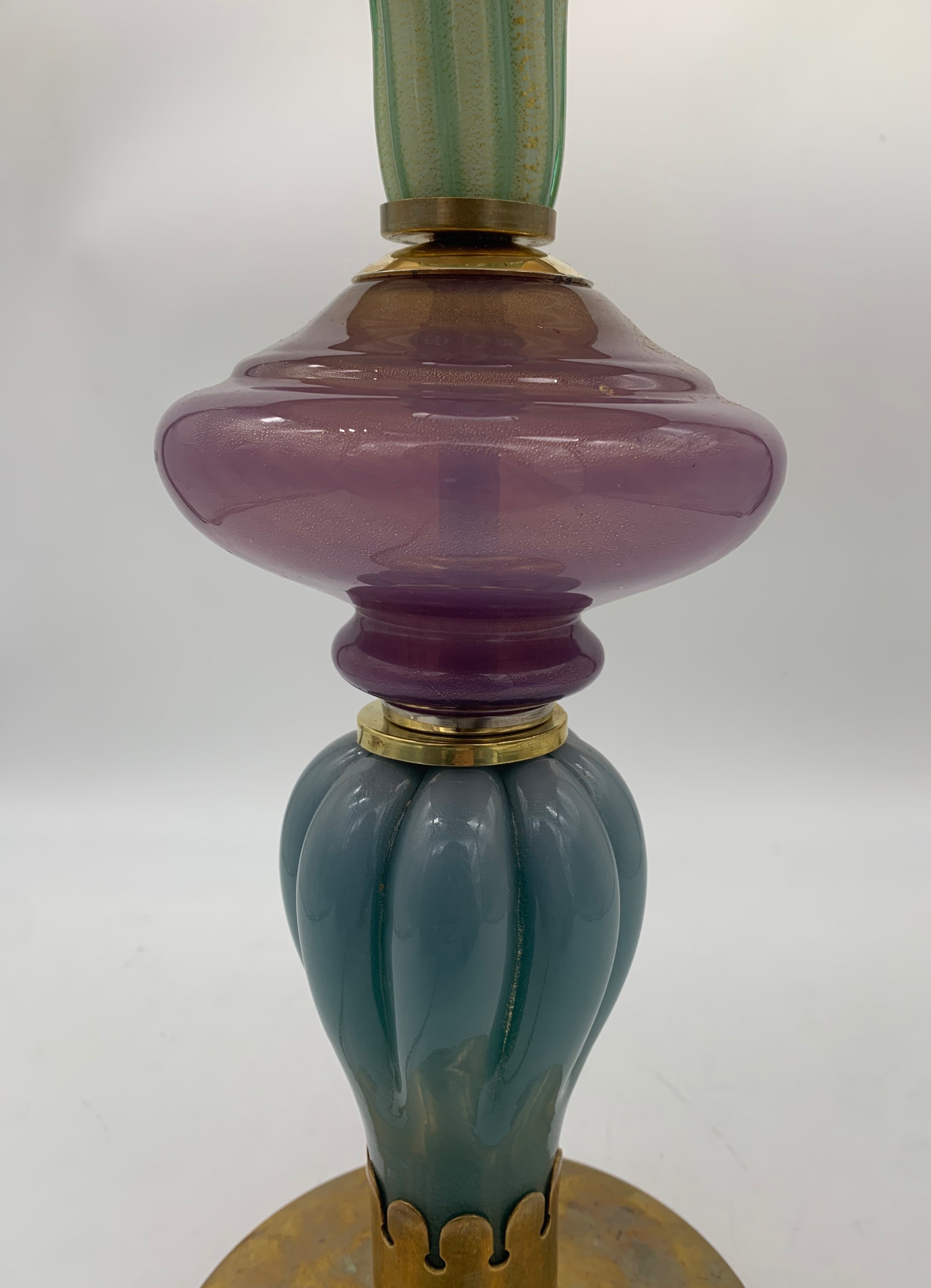 Seguso_Murano_Glass_Table_Lamp_with_Pleated_Shade,_Italian_Vintage_Lighting