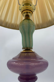 Seguso_Murano_Glass_Table_Lamp_with_Pleated_Shade,_Italian_Vintage_Lighting