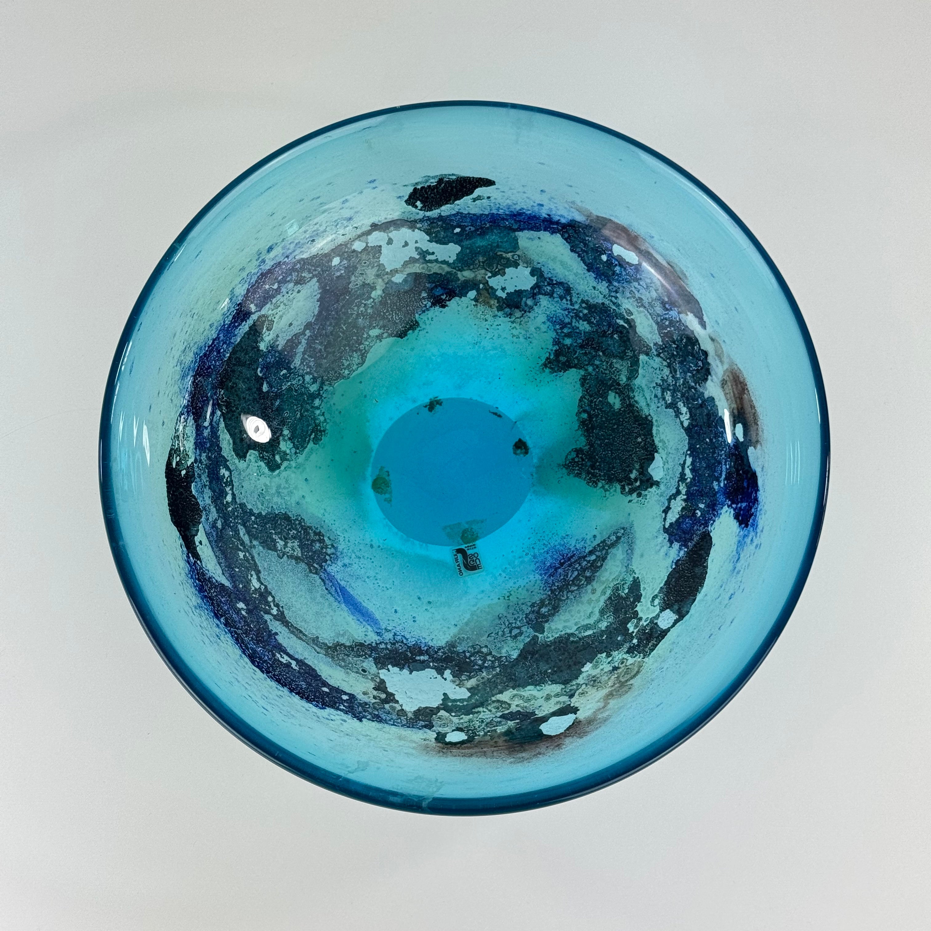 1980s_Murano_Glass_Centerpiece_Bowl_by_Seguso_Vetri_d’Arte,_Signed_and_Labelled