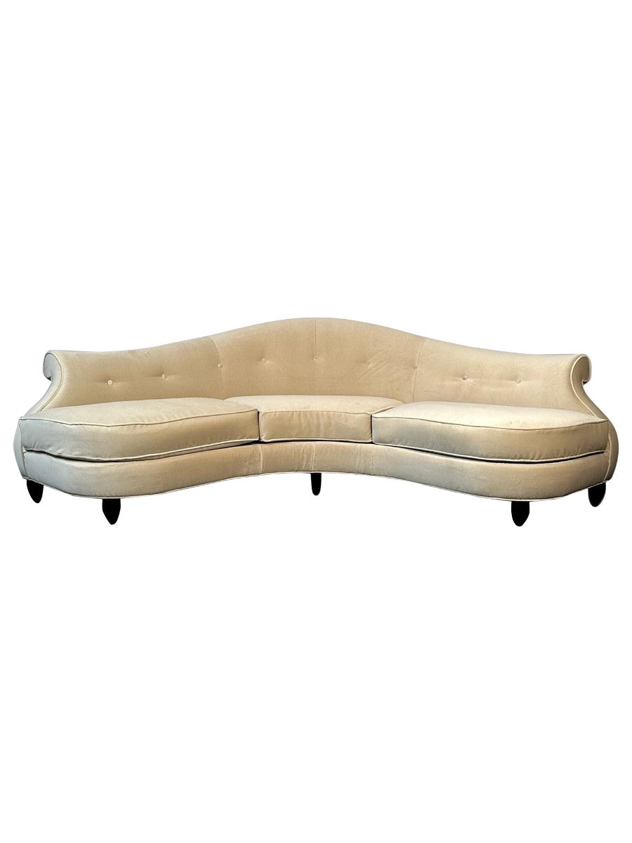 **SEM_PREÇO**_Modern_Curved_Lafite_Sofa_by_Christopher_Guy_,_Velvet_Upholstery,_2010s_USA