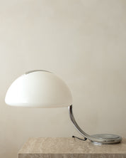 Elio_Martinelli_Serpente_599_Table_Lamp_for_Martinelli_Luce_in_Chrome_and_Opal_Methacrylate,_Italy,_1970s