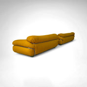 Set_of_2_Sesann_yellow_bouclé_sofa_by_Gianfranco_Frattini_for_Cassina