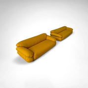 Set_of_2_Sesann_yellow_bouclé_sofa_by_Gianfranco_Frattini_for_Cassina