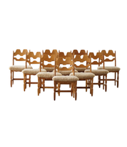 Set_of_10_Henning_Kjærnulf_Razorblade_Dining_Chairs_in_Oak_and_Lambswool,_Denmark,_1960s