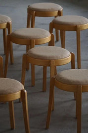 Set_of_14_Swedish_Stackable_Birch_Stools_by_Form_&_Miljø,_1980s