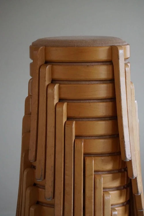 Set_of_14_Swedish_Stackable_Birch_Stools_by_Form_&_Miljø,_1980s