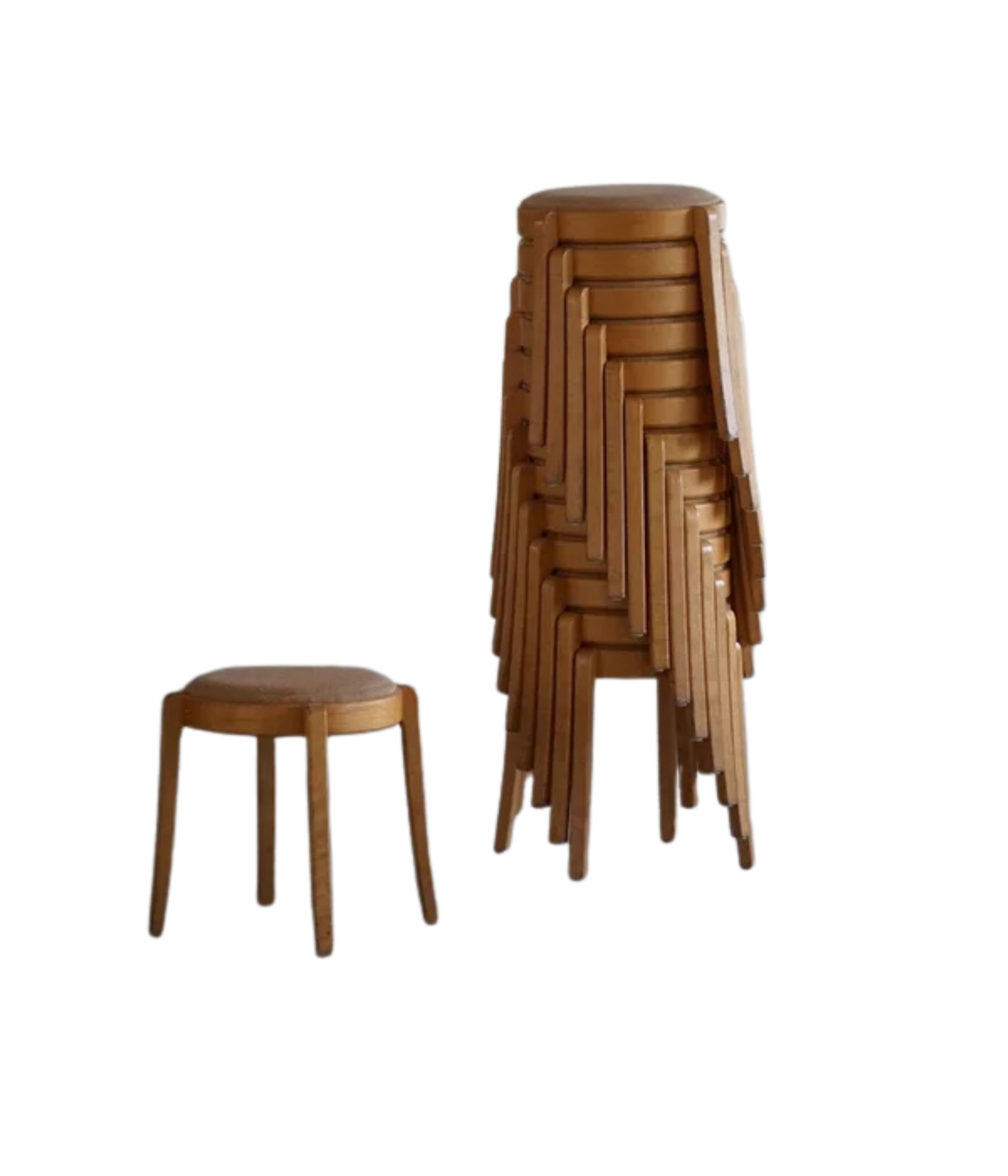 Set_of_14_Swedish_Stackable_Birch_Stools_by_Form_&_Miljø,_1980s