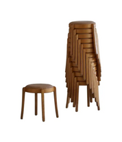 Set_of_14_Stackable_Stools_in_Birch_&_Hessian_in_Swedish_Modern,_1980s