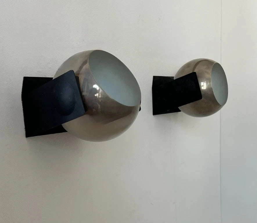 Set_of_2_Adjustable_Chrome_and_Black_Metal_Wall_Sconces,_France_1970s