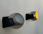 Set_of_2_Adjustable_Chrome_and_Black_Metal_Wall_Sconces,_France_1970s