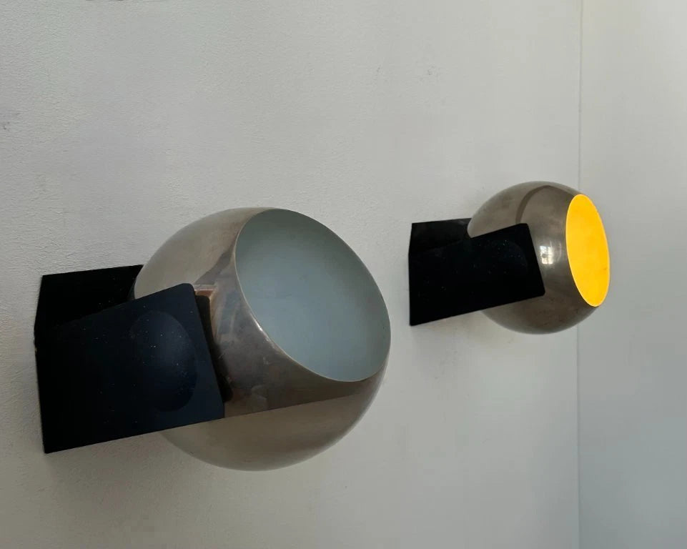 Set_of_2_Adjustable_Chrome_and_Black_Metal_Wall_Sconces,_France_1970s