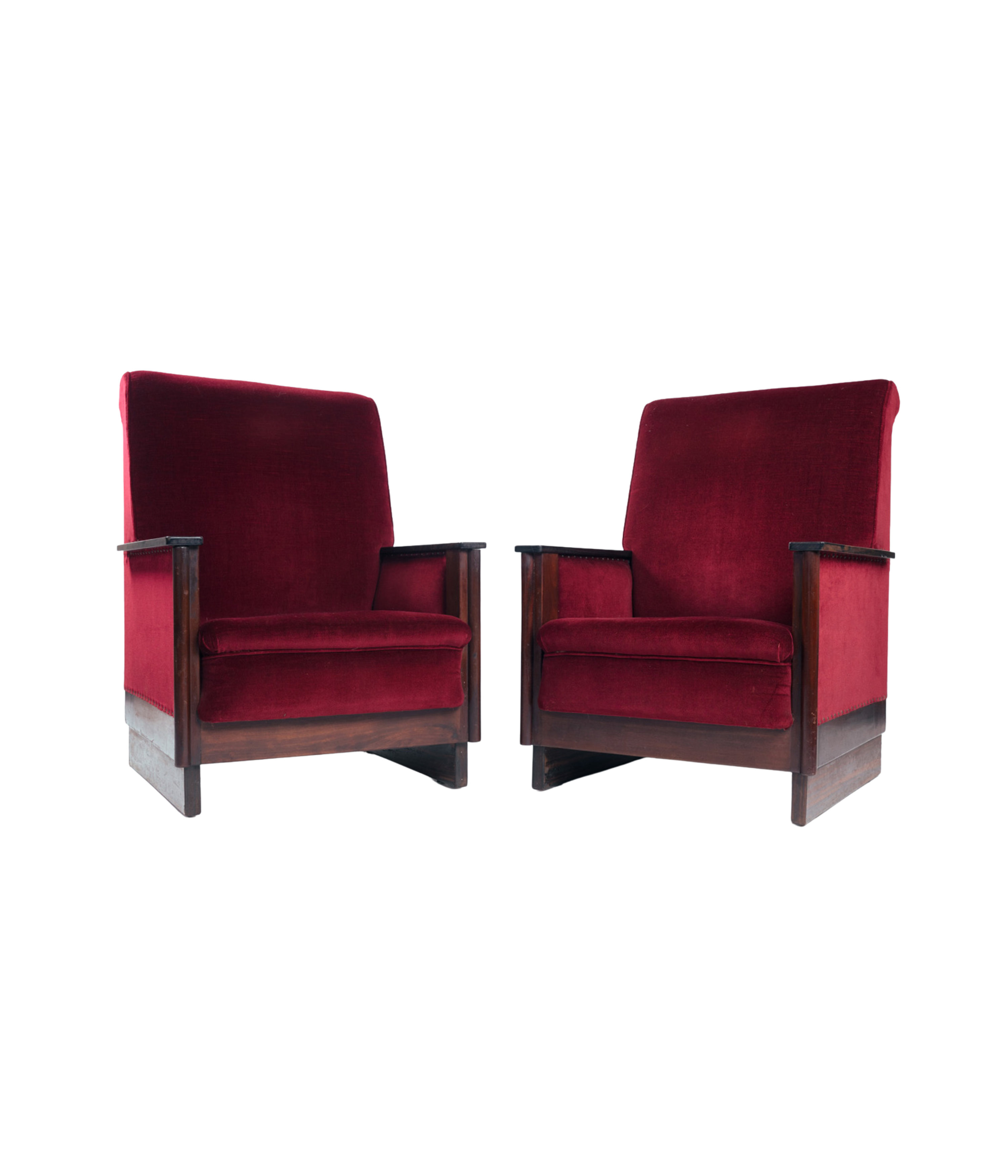 Set_of_2_Amsterdam_School_Ebony_Armchairs_in_Deep_Red_Upholstery