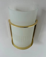 Set_of_2_Brass_and_Frosted_Glass_Wall_Sconces,_Mid_Century_Modern,_France_1970s