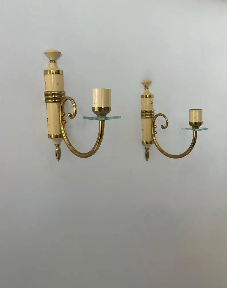 Set_of_2_Brass_Wall_Sconces,_France_1960s–1970s