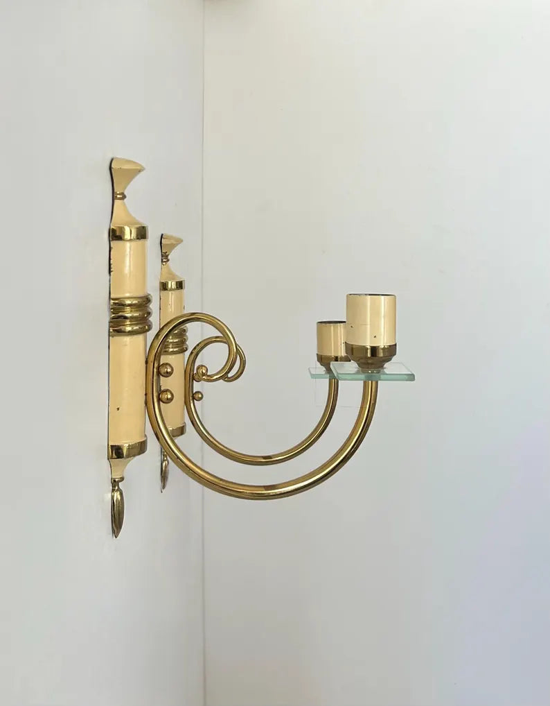 Set_of_2_Brass_Wall_Sconces,_France_1960s–1970s