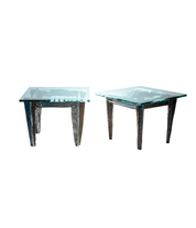 Set_of_2_Brutalist_Steel_Side_Tables_with_Etched_Glass_Safari_Motifs,_Unique_Art_Tables,_1970s