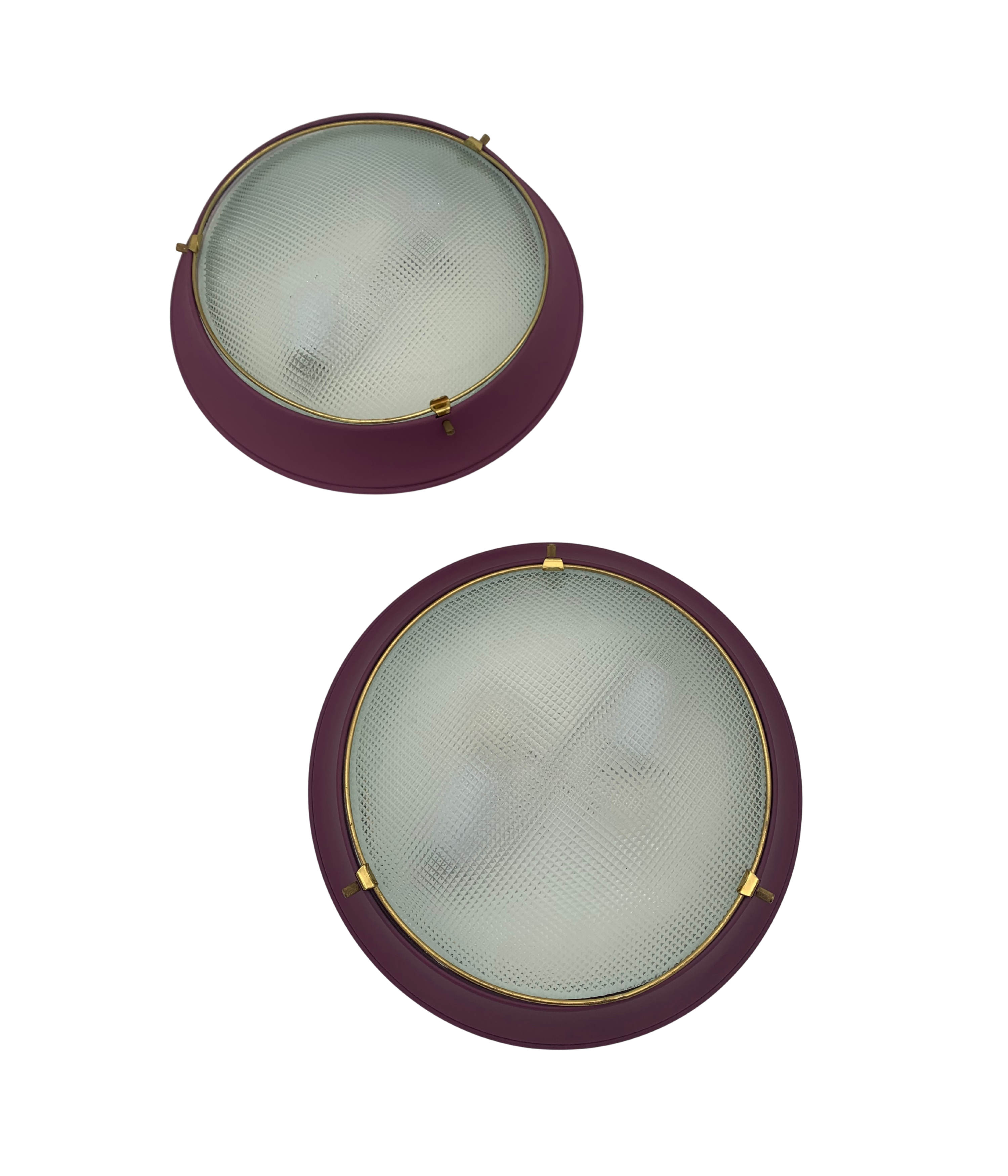 Set_of_2_Ceiling_or_Wall_Lamps_Attributed_to_Fontana_Arte,_Brass_and_Textured_Glass,_Italy