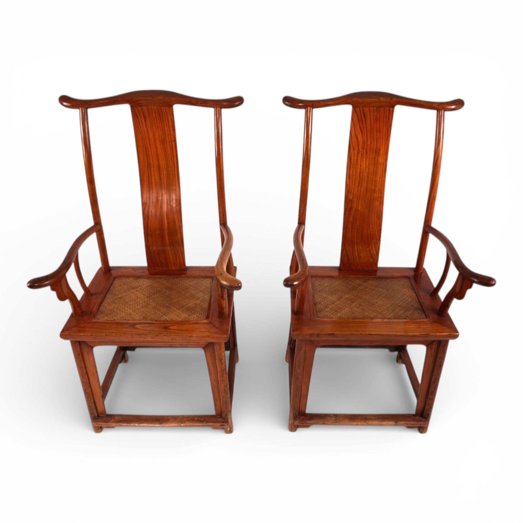 Set_of_2_Ming_Style_Elm_High_Back_Armchairs,_circa_1920,_China