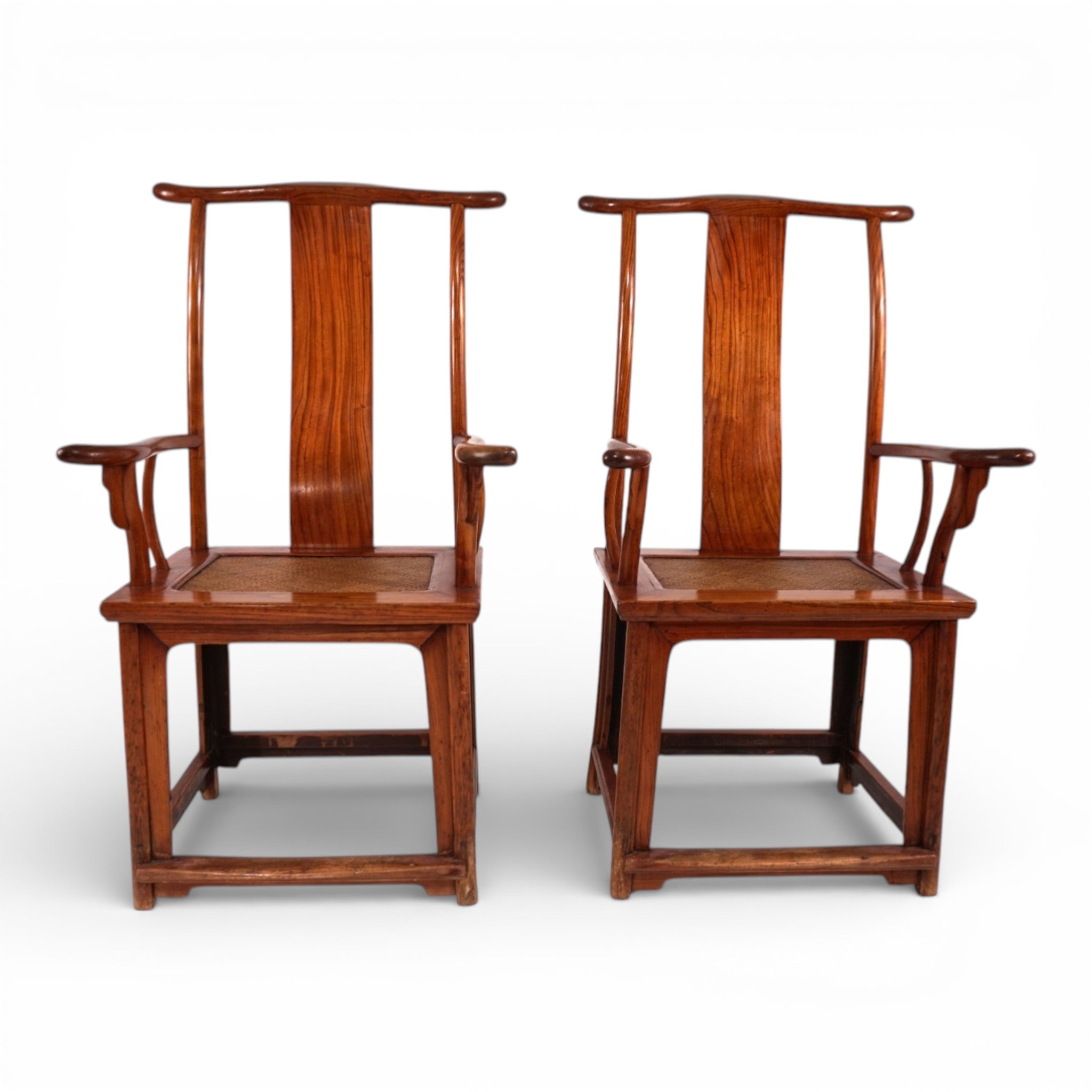 Set_of_2_Ming_Style_Elm_High_Back_Armchairs,_circa_1920,_China