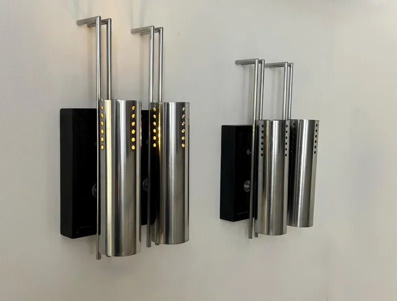 Set_of_2_Chrome_and_Glass_Wall_Sconces,_France_1970s–1980s